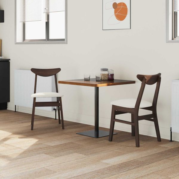 Обедени столове 2 pcs Светло кафяво 42 х 47.5 х 81 см