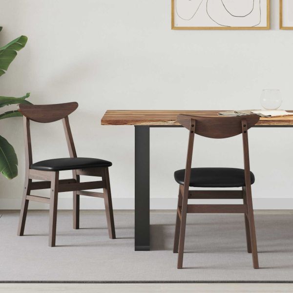 Обедени столове 2 pcs Светло кафяво 42 х 47.5 х 81 см