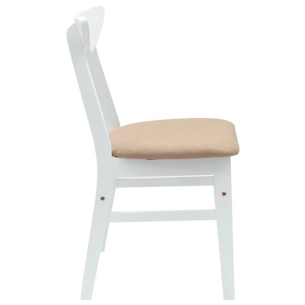 Обедени столове 2 pcs Бяло 42 х 47.5 х 81 см