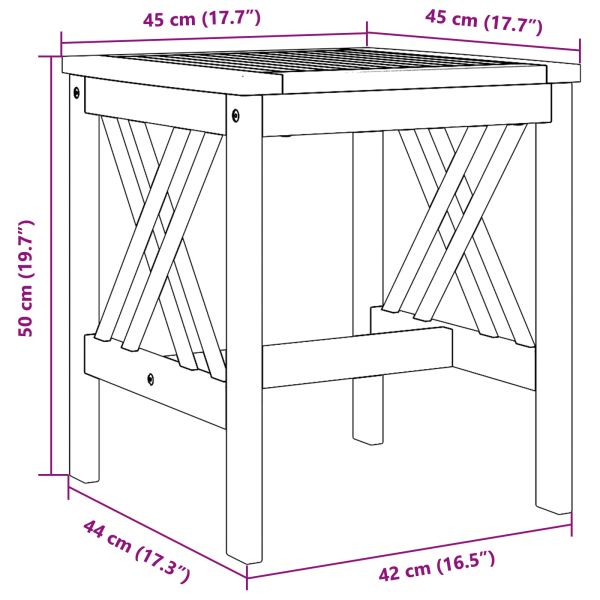 Странична маса Кафяво Масивна акациева дървесина