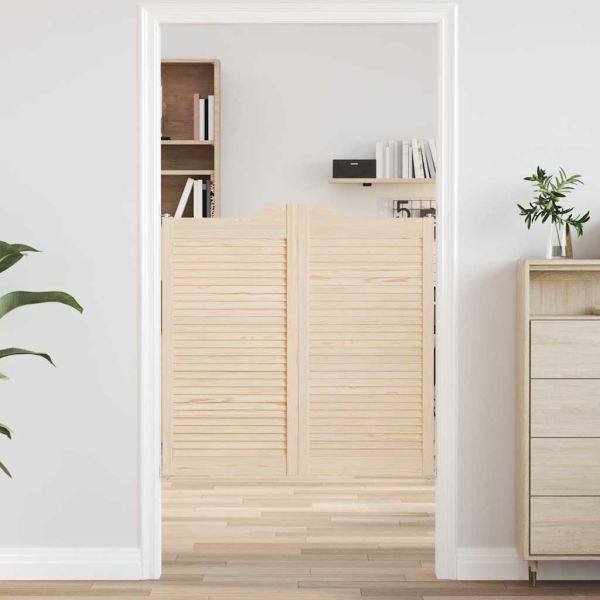 Люлеещи се врати Louvred Design 2 двойки масивна дървесина бор