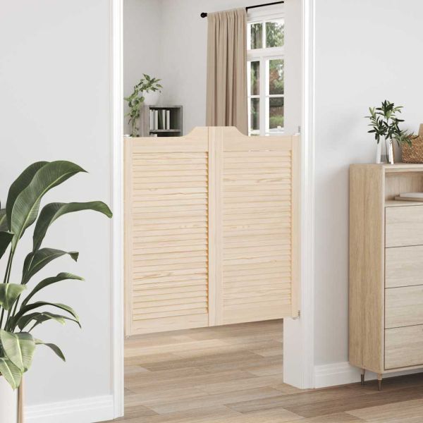 Люлеещи се врати Louvred Design 2 двойки масивна дървесина бор