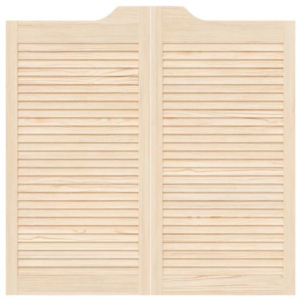 Люлеещи се врати Louvred Design 2 двойки масивна дървесина бор