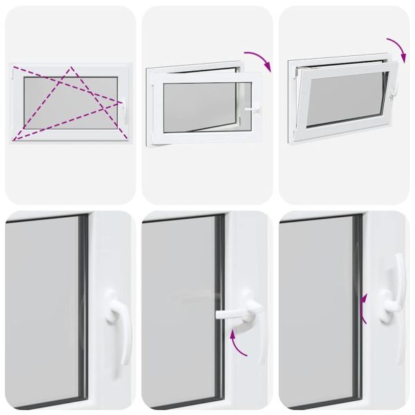 Прозорец за мазе "RISOR" 90x50 см Отварящо-отваряем DIN ляв антрацит