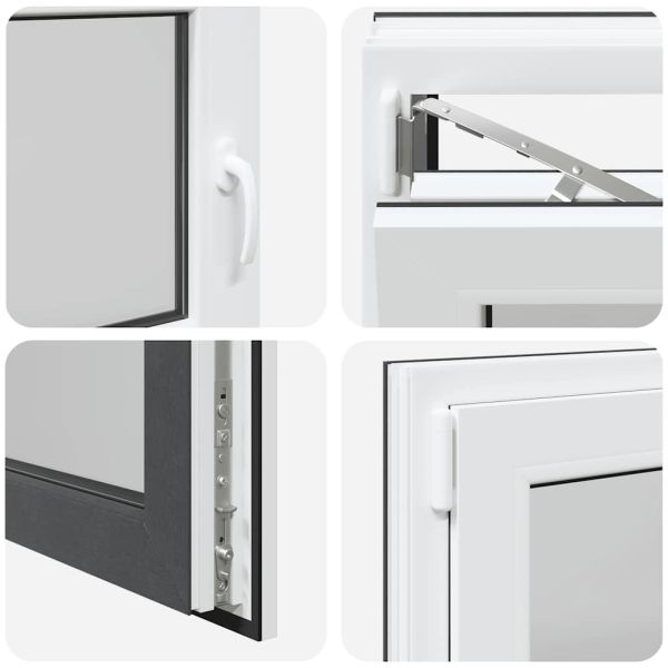 Прозорец за мазе "RISOR" 90x50 см Отварящо-отваряем DIN ляв антрацит