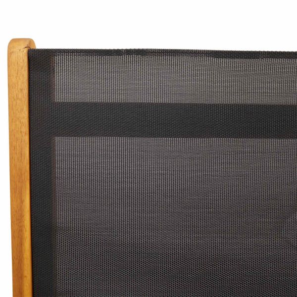 Сгъваеми градински столове, 2 бр, акация масив и textilene