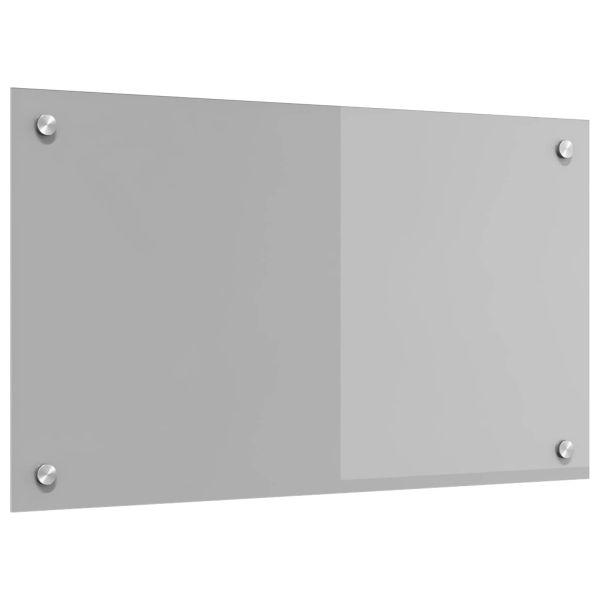 Кухненски заден панел Светлосиво 70 x 40 cm закалено стъкло