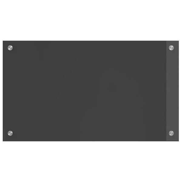 Кухненски заден панел Тъмносив 70 x 40 x 0,6 см закалено стъкло