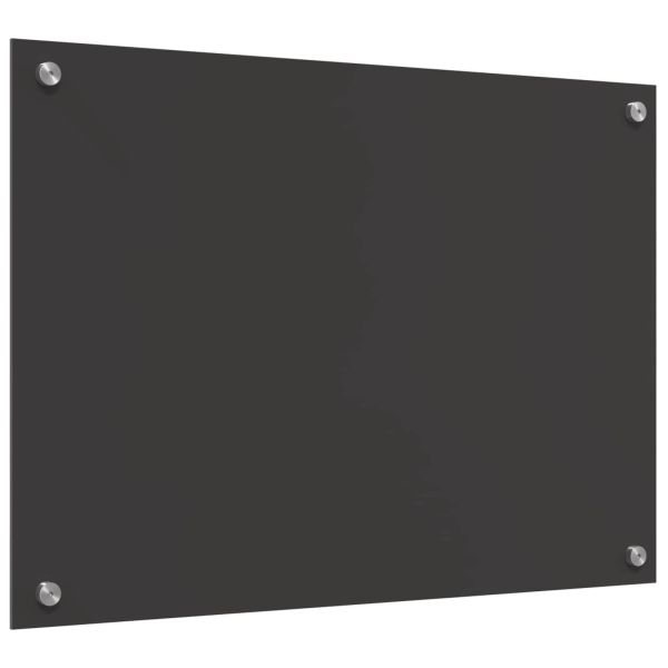 Кухненски заден панел Тъмносив 70 x 50 x 0,6 см закалено стъкло