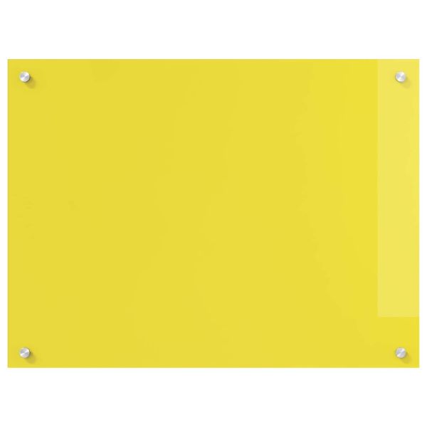 Кухненски заден панел Жълто 80 x 60 x 0,6 см закалено стъкло