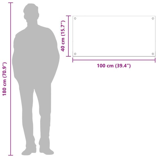 Кухненски заден панел Жълто 100 x 40 x 0,6 см закалено стъкло