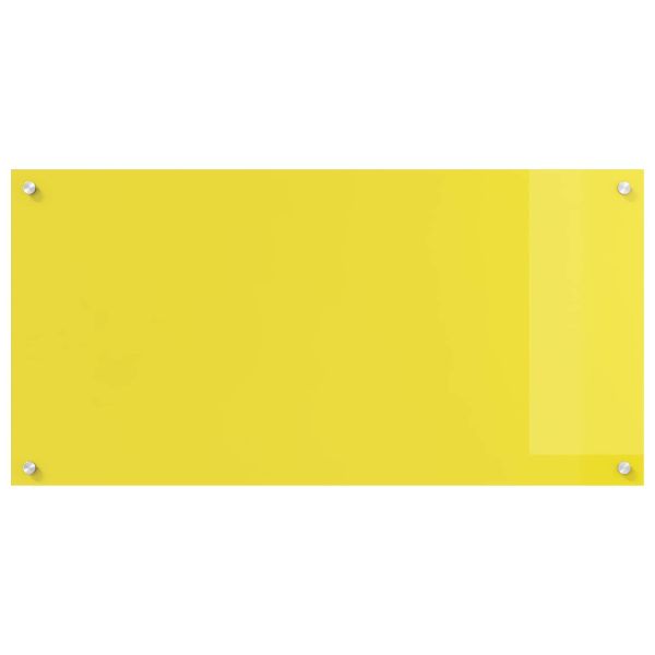 Кухненски заден панел Жълто 100 x 50 x 0,6 см закалено стъкло