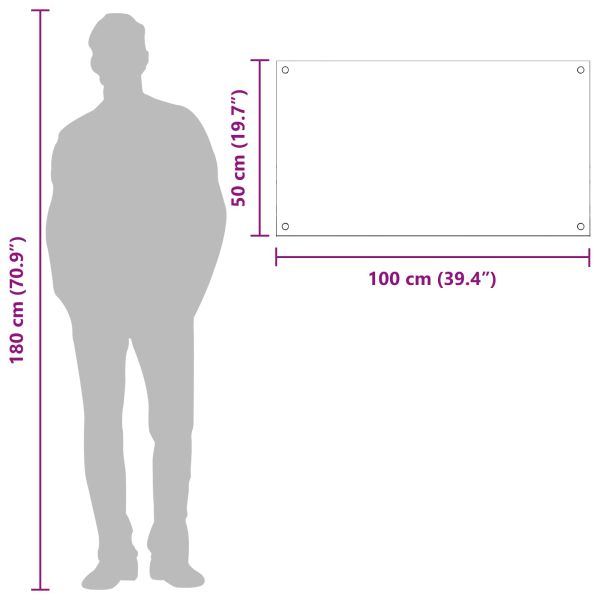 Кухненски заден панел Жълто 100 x 50 x 0,6 см закалено стъкло