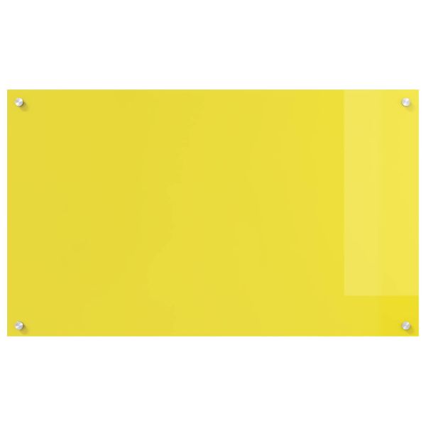 Кухненски заден панел Жълто 100 x 60 x 0,6 см закалено стъкло