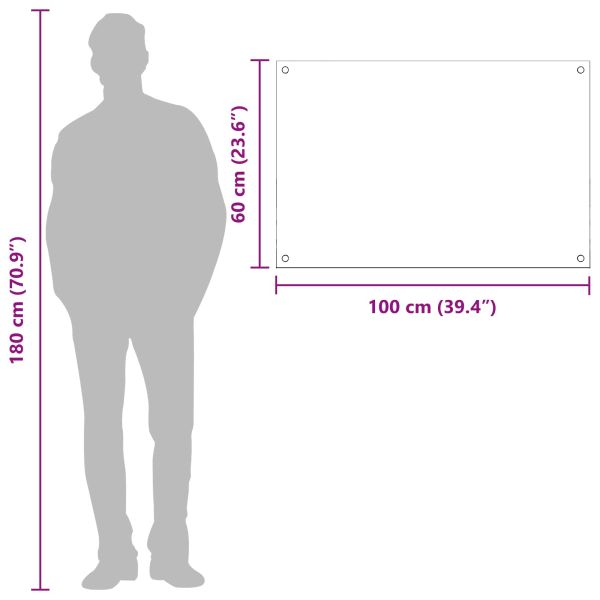 Кухненски заден панел Жълто 100 x 60 x 0,6 см закалено стъкло
