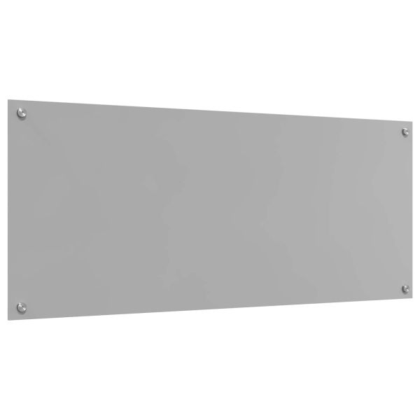 Кухненски заден панел Светлосиво 120 x 50 cm закалено стъкло