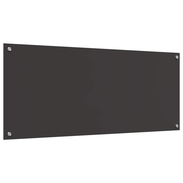 Кухненски заден панел Тъмен сив 120 x 50 cm закалено стъкло