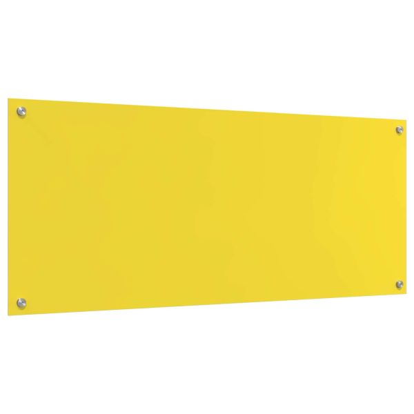 Кухненски заден панел Жълто 120 x 50 cm закалено стъкло
