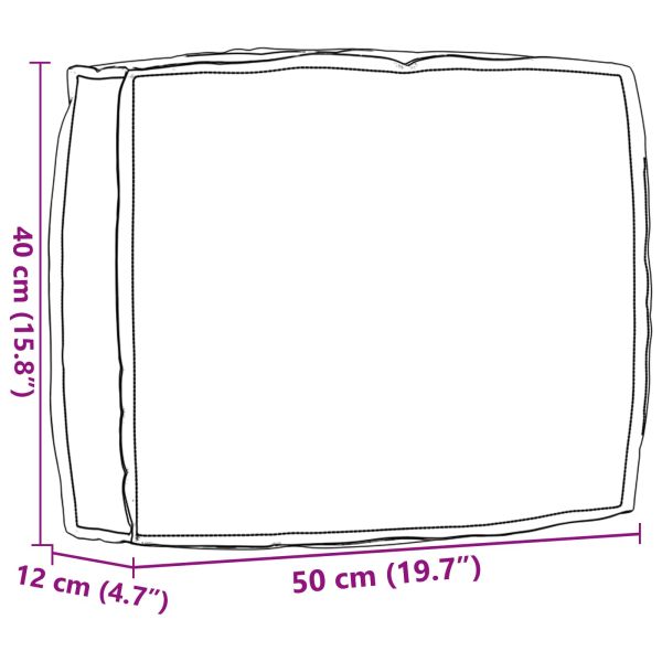 Възглавница Мотив с листа 50 x 40 x 12 cm Оксфордска тъкан