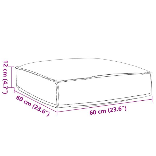 Възглавница Антрацит 60 x 60 x 12 cm Оксфордска тъкан