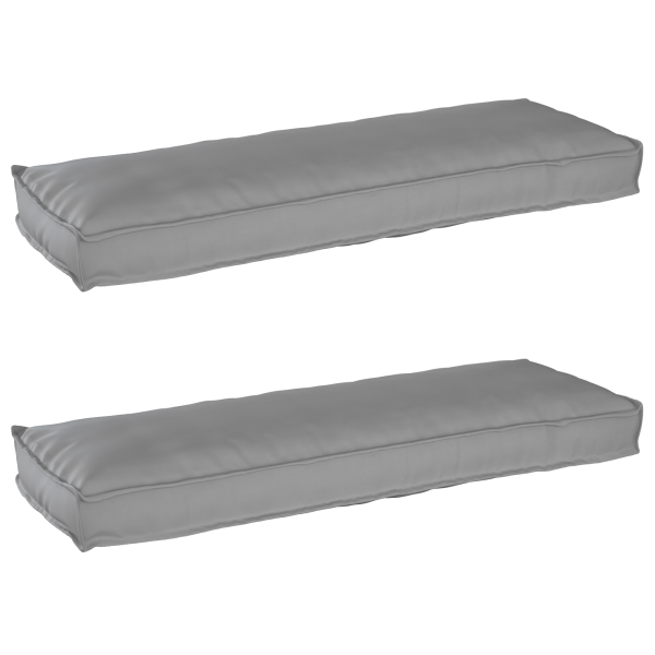 Комплект възглавници за палет 2 pcs Сив 120 x 40 x 8 см