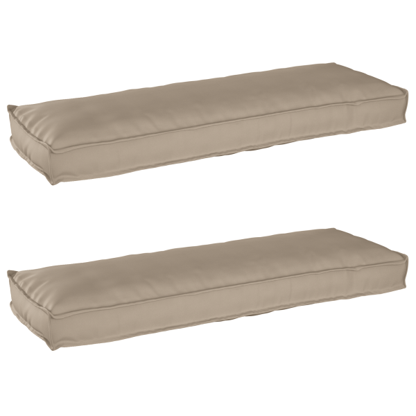 Комплект възглавници за палет 2 pcs Таупе 120 x 40 x 8 см