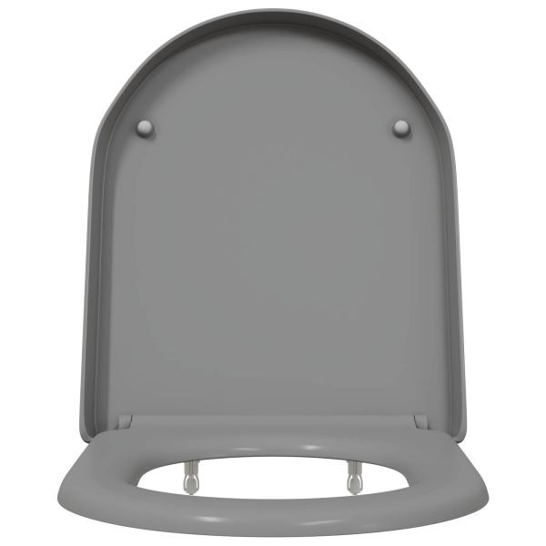 Тоалетна седалка Сив 46,2 x 36 x 4,3 см Дуропласт