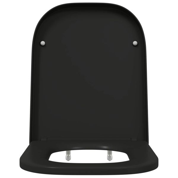 Тоалетна седалка Черно 47,5 x 35 x 3,6 см Дуропласт