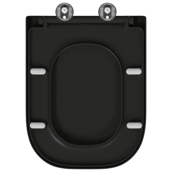 Тоалетна седалка Черно 47,5 x 35 x 3,6 см Дуропласт
