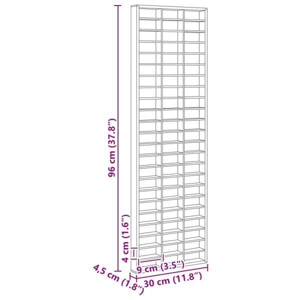 Стена дисплей кутия Бежово 30 x 4,5 x 96 см Инженерно дърво