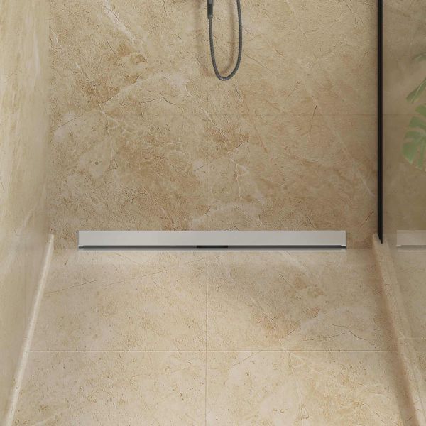 Стенен душов отвод Сребрист 90 cm Неръждаема стомана 304