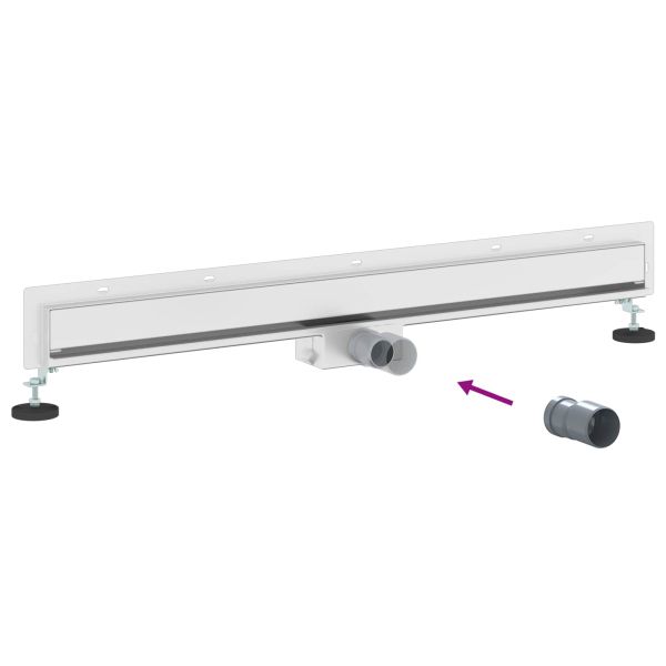 Стенен душов отвод Сребрист 90 cm Неръждаема стомана 304