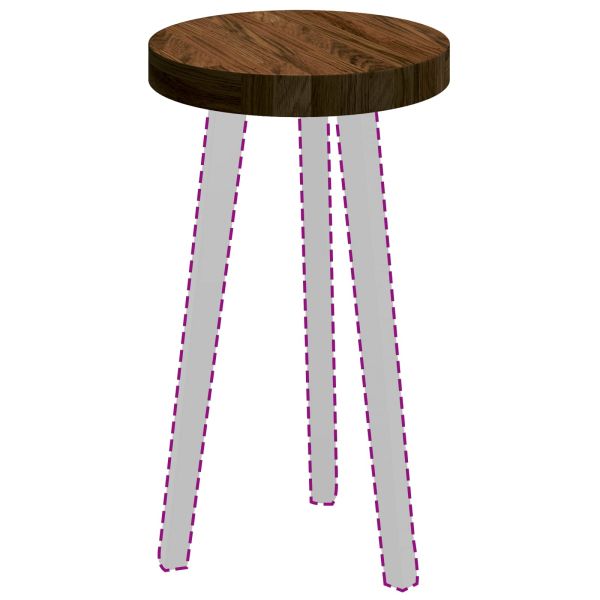 Топ за маса Тъмен кафяв Ø 30 x 4 cm Масивен дъб