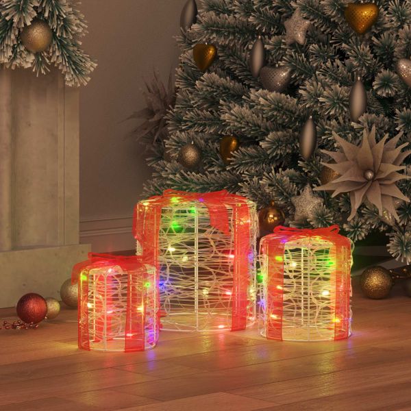 Декорация на подаръчна кутия 3 pcs цветно 20 x 20 x 21 см Акрил