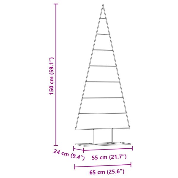 Метално коледно дърво Златист 150 cm Прахово покритие стомана