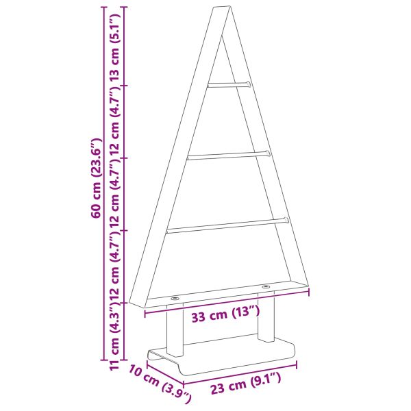 Метално коледно дърво с поставка Черно 60 cm Стомана