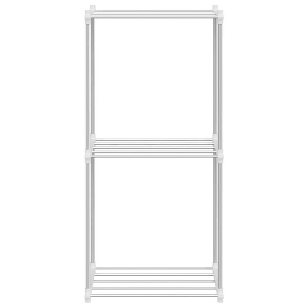 Рафтове за съхранение с рафт Бяло 42.5 x 27 x 91.5 см Алуминий