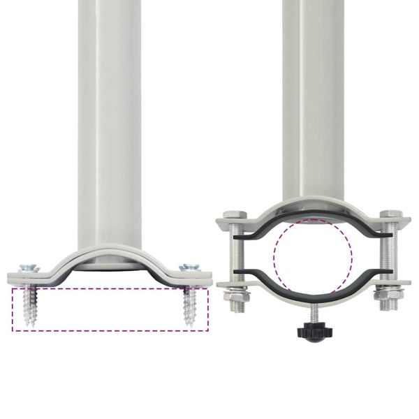 Прибираща се странична тента, 100х300 см, черна