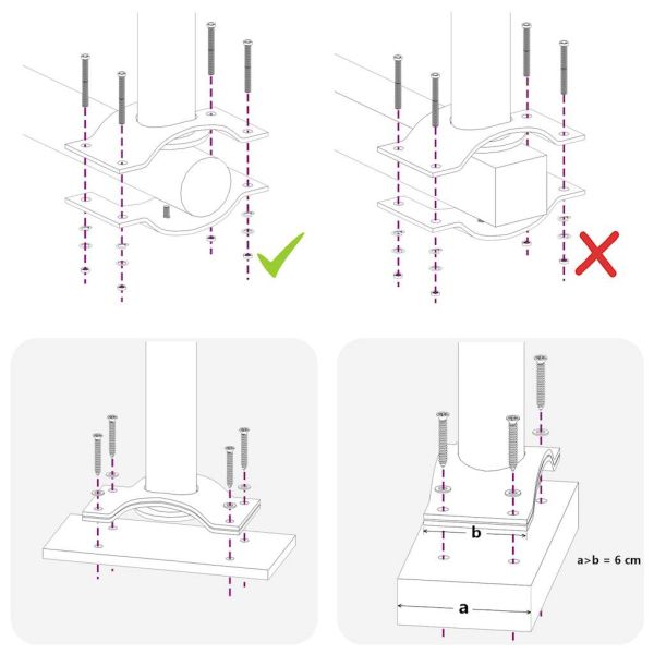 Прибираща се дворна странична тента, 60x300 см, черна