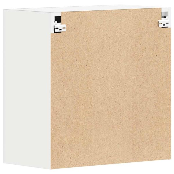 Висящ шкаф "Lyon", бял гланц, 60x31x60 см, инженерно дърво