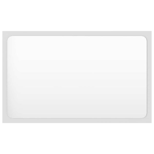 Комплект мебели за баня, бял, инженерно дърво