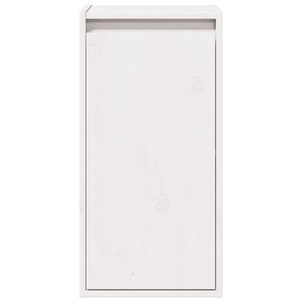 Стенен шкаф, бял, 30x30x60 см, борово дърво масив
