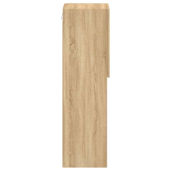 ТВ шкаф с LED осветление, дъб сонома, 30,5x30x102 см