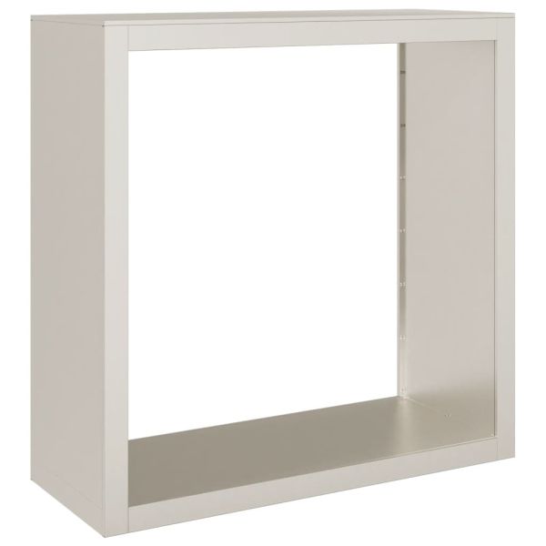 Стойка за дърва за огрев 100x40x100 см Патинираща стомана