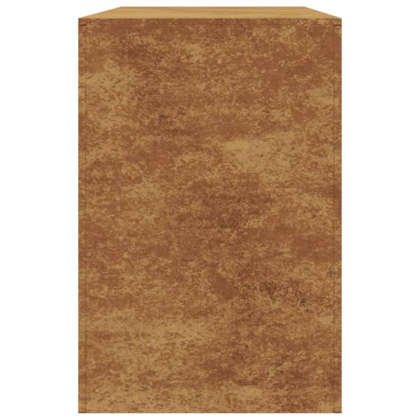 Стойка за дърва за огрев 100x40x60 cm Патинираща стомана