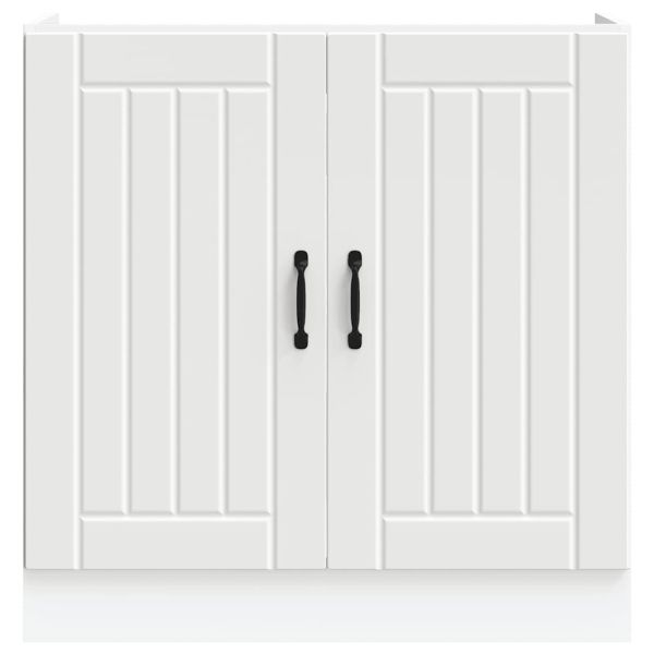 Шкаф за мивка, Lucca, бял, инженерно дърво