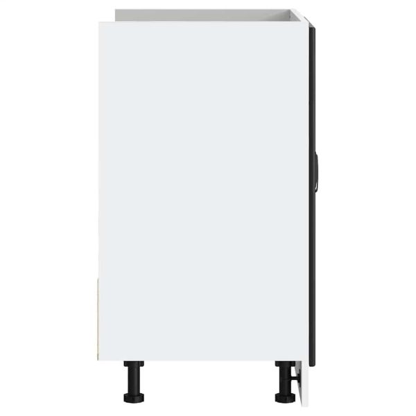 Шкаф за мивка, Lucca, черен, инженерно дърво