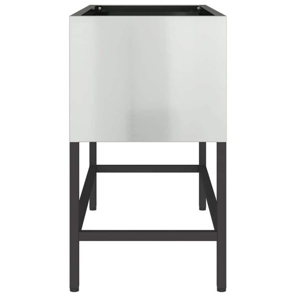 Повдигната градинска саксия Сребрист 60 x 26 x 45 см