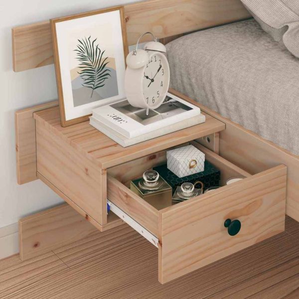 Рамка за легло Кафяво 75 x 190 cm Солидно борово дърво