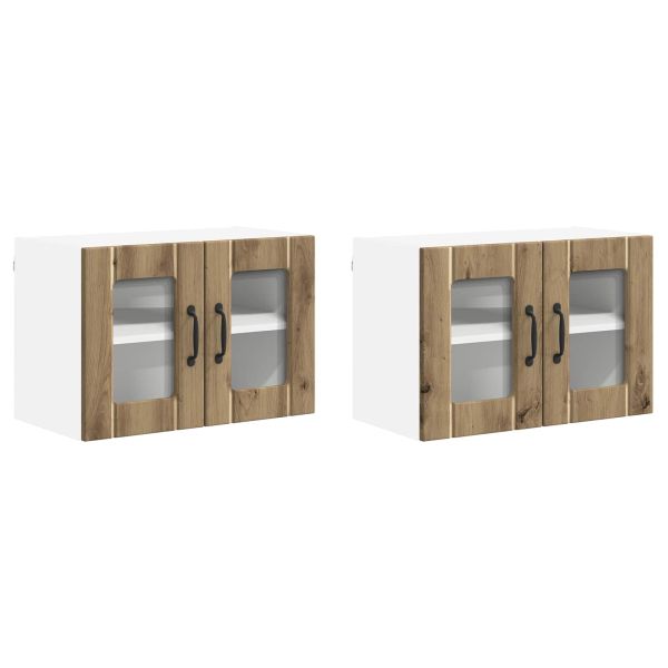 Кухненски шкаф 2 pcs Дъб 60 x 31 x 40 см Инженерно дърво